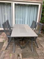 Tuin tafel en 4 stoelen, Tuin en Terras, Ophalen, Zo goed als nieuw, Overige materialen, Stoel