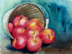 aquarel mand appels, Ophalen of Verzenden