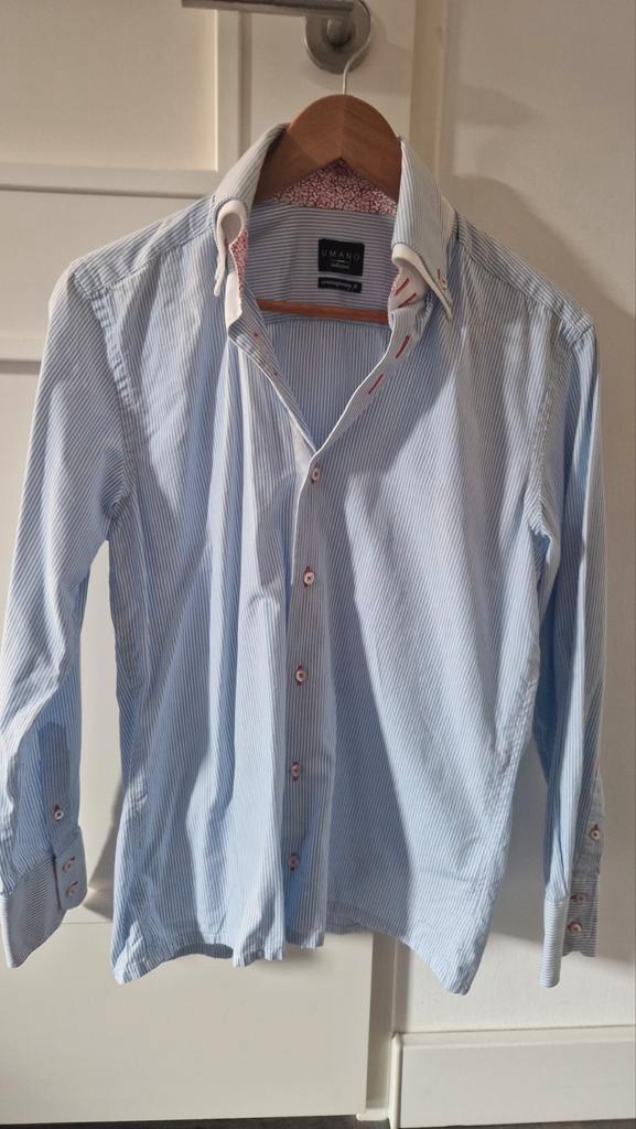 Umano Overhemd - Maat S, Kleding | Heren, Overhemden, Zo goed als nieuw, Halswijdte 38 (S) of kleiner, Blauw, Ophalen of Verzenden