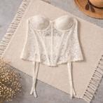 Corset kant met beugel vintage bustier korset, Di lorento, Ophalen of Verzenden, Beige, Body of Korset