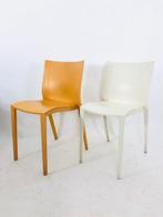 Philippe Starck Slick Slick design stoel wit / oranje, Vijf, Zes of meer stoelen, Kunststof, Design, Ophalen of Verzenden