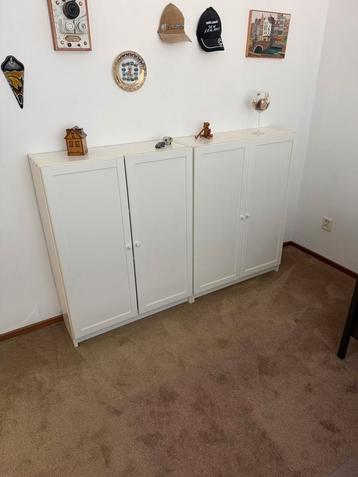 2x IKEA Kasten Wit met Deuren en Planken