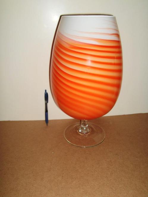Zeldzaam!Heel groot vintage glas,38cm,puntgaaf!Handgemaakt, Verzamelen, Retro, Huis en Inrichting, Ophalen of Verzenden