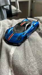 Modelauto 1:38 pagani huayra BC metallic blauw met strepen, Ophalen of Verzenden, Zo goed als nieuw, Auto
