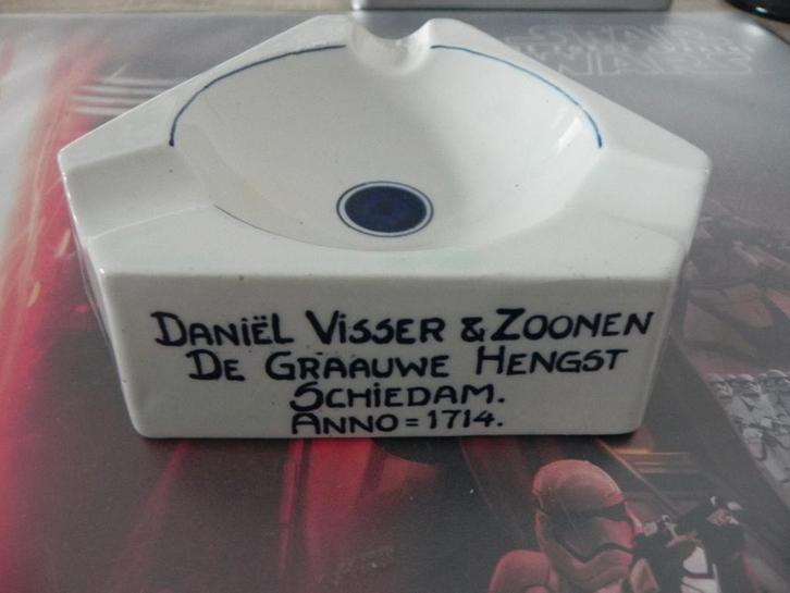 Asbak Daniël Visser & Zoonen De Grauwe Hengst Schiedam., Verzamelen, Rookartikelen, Aanstekers en Luciferdoosjes, Gebruikt, Asbak