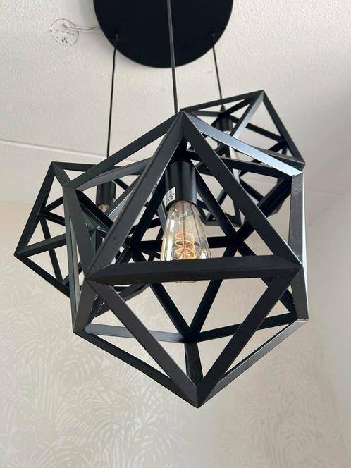 Hanglamp diamant 3 lights, Huis en Inrichting, Lampen | Hanglampen, Zo goed als nieuw, Metaal, Ophalen