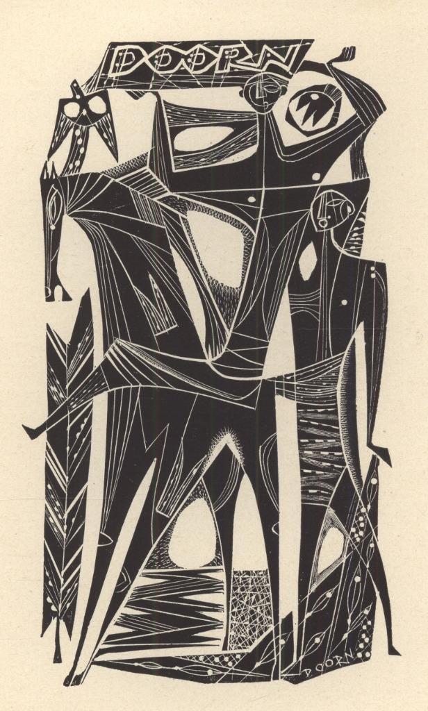 0012 Ex Libris Nederland : Jan van Doorn, z.j., Antiek en Kunst, Kunst | Etsen en Gravures, Verzenden