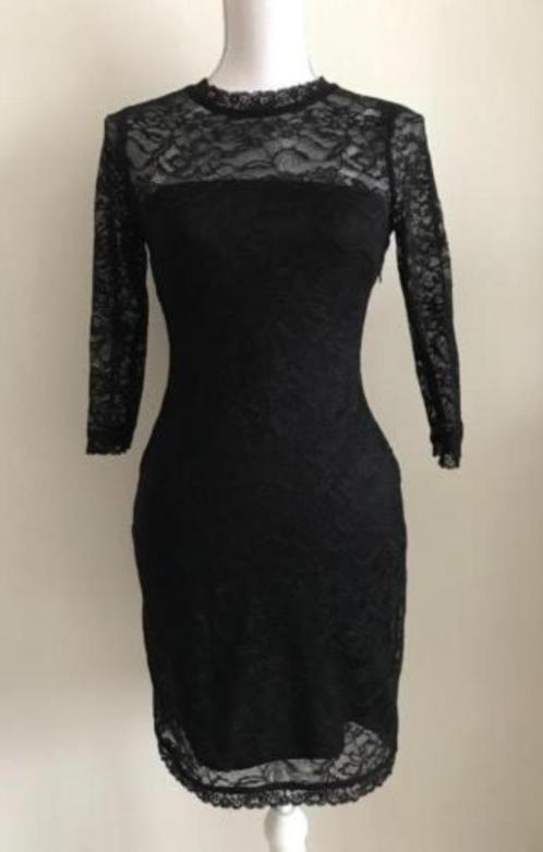 Mooie zwarte kanten Jurk maat S!, Kleding | Dames, Gelegenheidskleding, Zo goed als nieuw, Cocktailjurk, Maat 36 (S), Zwart, Verzenden