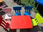 Ikea MAMMUT tafel met 5 stoeltjes, Tuin en Terras, Picknicktafels, Ophalen, Zo goed als nieuw, Rechthoekig