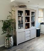 Teakhouten Buffetkast - Grijs afgewerkt - 175x47x215cm, Ophalen, 200 cm of meer, 150 tot 200 cm, Teakhout