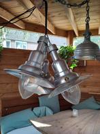 Scheepslampen set van 3 - Vintage look, Ophalen, Gebruikt, Scheepslamp, Glas