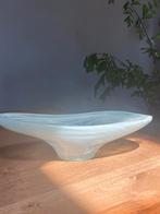 Murano Floris Meydam wit/lichtblauw fruitschaal, Ophalen of Verzenden