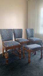 Ouderwetse stoelen, Huis en Inrichting, Stoelen, Ophalen, Gebruikt, Drie, Blauw