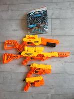 4 Nerf Pistolen + dichte zak met 100 pijltjes, Ophalen of Verzenden, Zo goed als nieuw