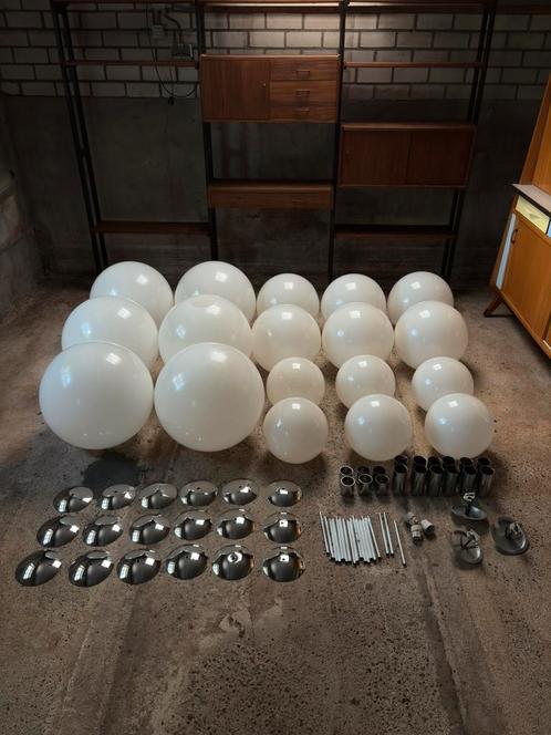 Partij Vintage Kunststof Design Bollen Hanglampen Jaren 70, Huis en Inrichting, Lampen | Overige, Zo goed als nieuw, Ophalen