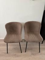 2 eetkamerstoelen Belle, Huis en Inrichting, Stoelen, Ophalen, Zo goed als nieuw, Bruin, Stof