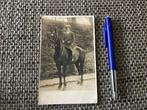 Oude fotokaart Vrouw Ruiter Amazone op een Paard., Gebruikt, Verzenden, Foto, Voor 1940