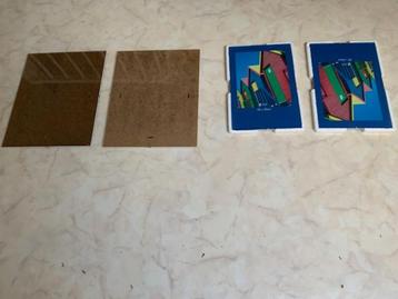 t.k. 4 schilderijlijsten zonder rand met glas beschikbaar voor biedingen