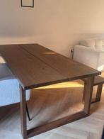 IKEA Mockelby eettafel met bijpassend bankje – 220x100 cm, Huis en Inrichting, Ophalen, 100 tot 150 cm, 200 cm of meer, Zo goed als nieuw