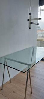 Glasplaat / Tafelblad, rechthoekig, Huis en Inrichting, Tafels | Eettafels, 50 tot 100 cm, Glas, 150 tot 200 cm, Gebruikt