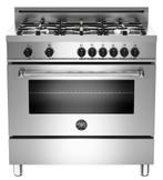 Nieuw: luxe RVS Bertazzoni/La Germania Master fornuis, Witgoed en Apparatuur, Ophalen, 60 cm of meer, Gas, Vrijstaand