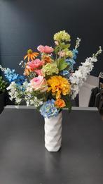 Nieuw! Kleurrijk boeket kunstbloemen inclusief vaas, Ophalen, Nieuw