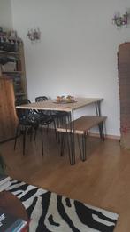 Allon Dery eettafel + bank, Ophalen, Zo goed als nieuw, Rechthoekig, 50 tot 100 cm