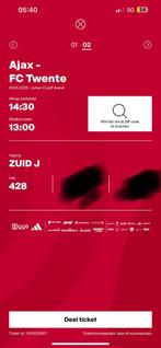 Kaart ajax fc twente, Tickets en Kaartjes, Sport | Voetbal, Eén persoon, April