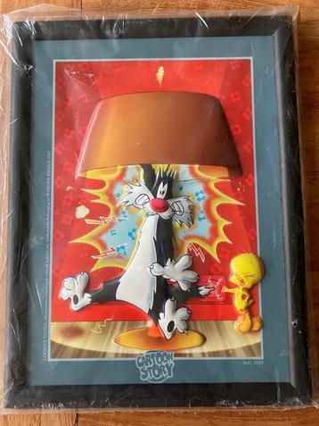 Looney Tunes 3D afbeelding in lijst Tweety & Sylvester 1997 beschikbaar voor biedingen