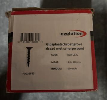 #Gloed Nieuwe Gipsplaatschroeven Evolution - +/-125 stuks beschikbaar voor biedingen