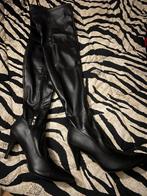 Hoge kinky laarzen over knie maat 42, Hoge laarzen, Zwart, Ophalen of Verzenden, Zo goed als nieuw