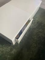 Goossens Kubus witte hoogglans salontafel, Ophalen, Gebruikt, 50 tot 100 cm, Vierkant