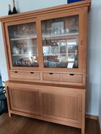 Buffetkast blank eiken, Ophalen, Glas, Met deur(en), 200 cm of meer