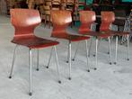 49 Flototto Vintage Schoolstoelen pagholz, Ophalen, Bruin, X, X