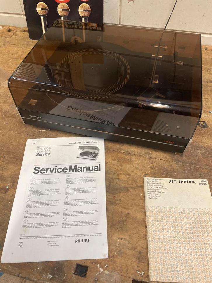 Philips 22GA309 Platenspeler - Vintage, Audio, Tv en Foto, Platenspelers, Gebruikt, Platenspeler, Philips, Automatisch, Ophalen of Verzenden