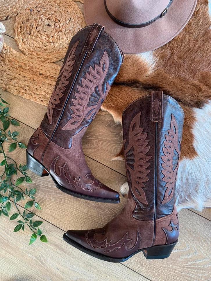 Buffalo hoge cowboylaarzen 38 western boots bohemian laarzen, Kleding | Dames, Schoenen, Zo goed als nieuw, Hoge laarzen, Bruin
