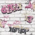 NIEUW Behang Urban Friends & Coffee graffiti 2 rollen, Huis en Inrichting, Stoffering | Behang, Roze, Ophalen of Verzenden, 10 tot 25 m²