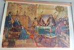 Schoolplaat Willem van oranje in de raad van state, Antiek en Kunst, Antiek | Schoolplaten, Ophalen of Verzenden, Geschiedenis