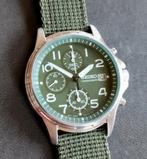 Seiko Military Chronograph 7T92-0BB0, Staal, Ophalen of Verzenden, Zo goed als nieuw, Seiko