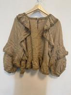 Taupe Bohemian Blouse with Ruffles (Size XS), Ibzmode, Bruin, Nieuw, Ophalen of Verzenden