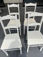 4 stoelen, Huis en Inrichting, Stoelen, Ophalen, Gebruikt, Wit, Vier