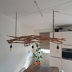 Unieke Houten Hanglamp, Huis en Inrichting, Rustiek, Ophalen of Verzenden, Zo goed als nieuw, Minder dan 50 cm