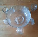 INCOMPLEET  BOWLSTEL + 2 GLAASJES, Ophalen, Rechthoekig