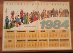 kuifje  kalender poster 1984, Plaatje, Poster of Sticker, Zo goed als nieuw, Verzenden, Kuifje