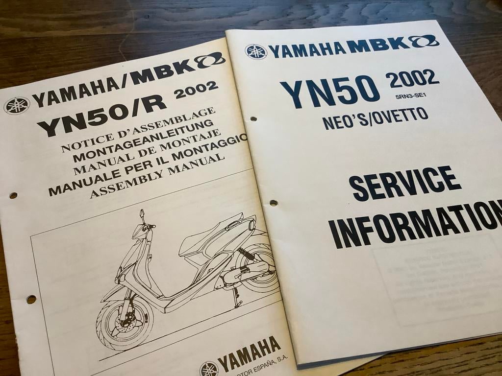 Yamaha MBK YN50/R Neo's Ovett0 Handleidingen, Verzenden, Gebruikt
