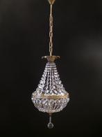 Kristallen oude zakkroonluchter Hoogte 106 cm zonder ketting, Huis en Inrichting, Lampen | Kroonluchters, Ophalen, Gebruikt