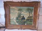 Antiek landschap schilderij 19e eeuw, Antiek en Kunst, Kunst | Schilderijen | Klassiek, Ophalen of Verzenden