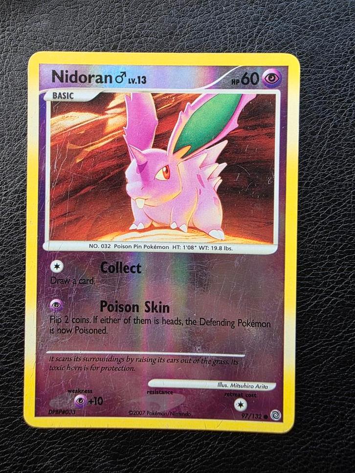 Nidoran lv13 #97 diamond pearl secret wonders reverse, Hobby en Vrije tijd, Verzamelkaartspellen | Pokémon, Nieuw, Losse kaart