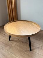 Mooie ronde salontafel eiken fineer, Huis en Inrichting, Tafels | Salontafels, Ophalen, 50 tot 100 cm, Zo goed als nieuw, Minder dan 50 cm