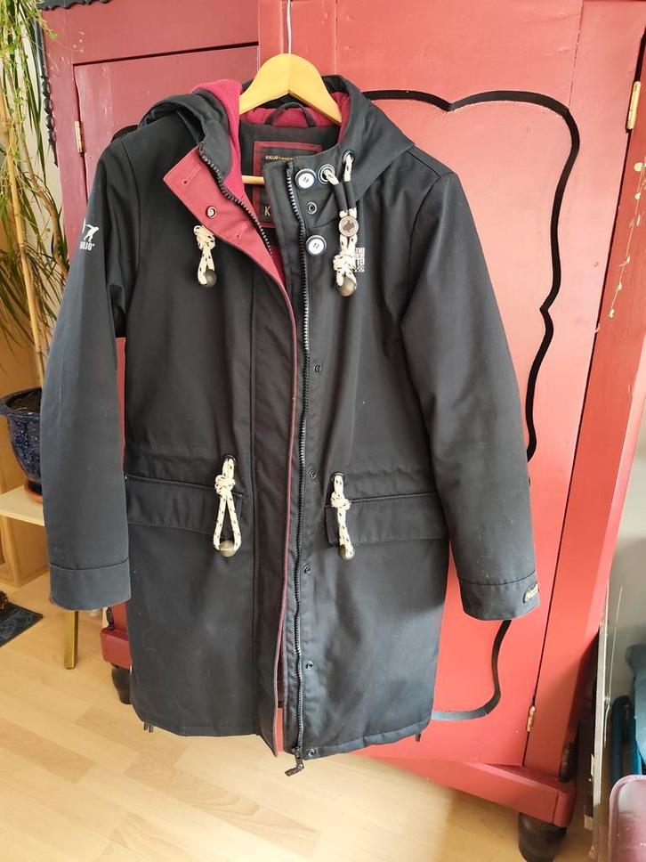 Khujo Warme Winterjas Maat M, Kleding | Dames, Jassen | Zomer, Zo goed als nieuw, Maat 38/40 (M), Zwart, Ophalen of Verzenden
